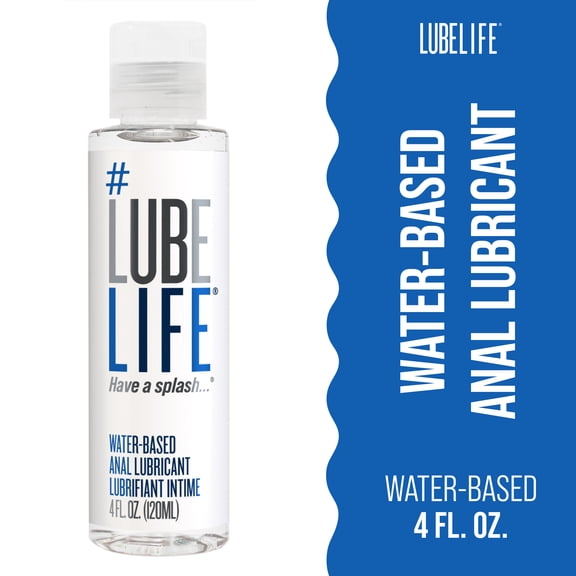 LUBELIFE Water-Based Anal Lube, Non-Sticky and Easy Clean Personal Lubricant For Sex, Non-Staining, 4 fl oz