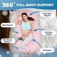 thumbnail image 3 of Almohada de embarazo PILLANI de 145 cm, refrescante, para maternidad, con forma UVC, 3 of 9
