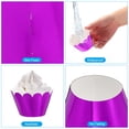 thumbnail image 3 of Uxcell Cupcake Wrappers Paper, 50 Pack Baking Cups Decoration for Anniversary Birthday Weddings, Light Gold Reflective Purple, 3 of 6