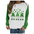 thumbnail image 2 of Mode Hoodies pour Femmes 2023 Mode de la Saint-Patrick Imprimé Blouse Ample à Manches Longues Col Rond Pull Décontracté Tops Sweat-Shirt 50 % de Réduction Liquidation Costumes Halloween/noël, 2 of 5