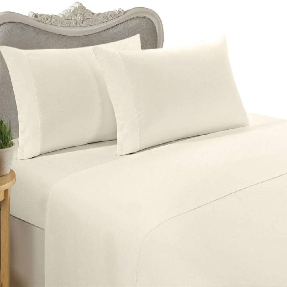 15" Drop 100% Egyptian Cotton 1000 TC Solid Ivory All Size Bedding Items 