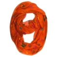 thumbnail image 3 of Peach Couture Stunning Colorful Lightweight Vintage Owl Print Infinity Loop Scarf, 3 of 8