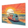 thumbnail image 2 of Designart "Reflections Of Adventure Yellow And Orange II" Cars Off-Road Metal Art Print, 2 of 5