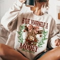 thumbnail image 2 of Highland Cow Christmas Sweatshirt | Western Christmas Hoodie | Girly Coquette Holiday T-shirt| Trending Christmas Crewneck, 2 of 3