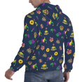 thumbnail image 6 of Wukai Mardi Gras Carnival Print Men Hoodies Fleece Sweatshirts Long Sleeve Sweaters Pullover Fall Outfits Winter Clothes-X-Large, 6 of 7