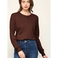 thumbnail image 5 of Made by Johnny Women's Keep It Classic Round Cardigan XXXL BROWN, 5 of 6