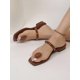 thumbnail image 2 of Women Round Decor Toe Post Thong Sandals, Artificial Patent Leather Fashion Sandals, 2 of 4