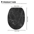 thumbnail image 5 of ZIATUBLE Black Marble Stripes Toilet Lid Dust Cover Oblong Toilet Seat Cover with Elastic Bottom Toilet Lid Covers for Bathroom Decoraction Fit Most Toilet Seat Covers, 5 of 6