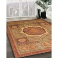 thumbnail image 3 of Ahgly Company Machine Washable Indoor Rectangle Abstract Bronze Brown Area Rugs, 8' x 12', 3 of 7