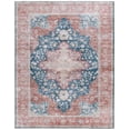 thumbnail image 3 of Safavieh Tucson Nazca Oriental Machine Washable Area Rug, Navy/Rust, 8' x 10', 3 of 15