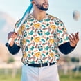thumbnail image 5 of Lsque Travel Elements Pattern Mens Polo Golf Shirts Funny Graphics Shorts Sleeve Button Shirts Baseball T-shirt-Large, 5 of 7