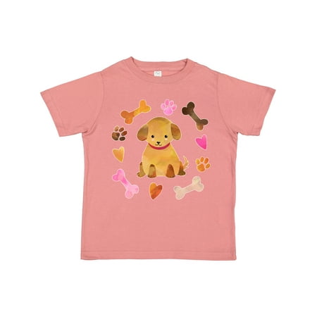 

Inktastic Cute Puppy Valentine with Hearts and Bones Gift Toddler Boy or Toddler Girl T-Shirt