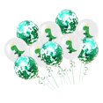 thumbnail image 4 of 10 Uds Globo de Látex Globo de Aire Decoración de de Confeti para Habitación de Niños Y Guardería 5 dinosaurios 5 lentejuelas verdes, 4 of 9