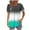 Summer Tops Mint Green, variant on Womens Pleated Tunic Tops with Leggings, Short Sleeve Shirts for Women Summer Fashion Color Patchwork Flowy Crewneck Dressy Blouses