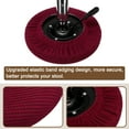 thumbnail image 3 of Fundas de taburete redondo de 2 piezas, fundas de silla redonda Diámetro 12-14", cojines de asiento de silla redonda color rojo vino, 3 of 6