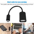 thumbnail image 2 of Cable Micro USB Male To Female USB Host OTG Mini Converter Cords Tablet PC Mobile Phone MP4 MP5 Black Cables, 2 of 5