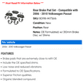 thumbnail image 2 of Rear Brake Pad Set - Compatible with 2006 - 2010 Volkswagen Passat 2007 2008 2009, 2 of 2