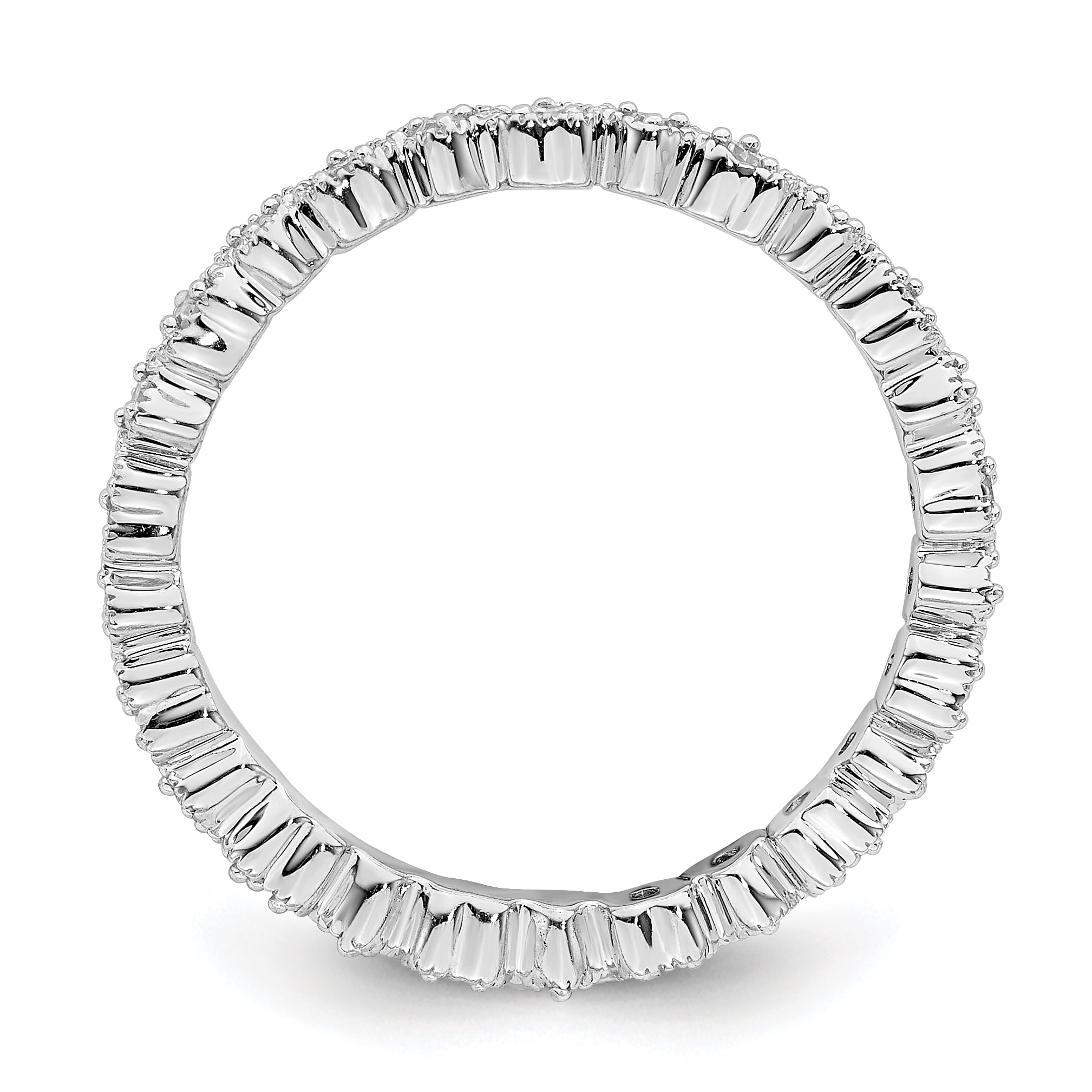 Sterling Silver Diamond Heart Ring