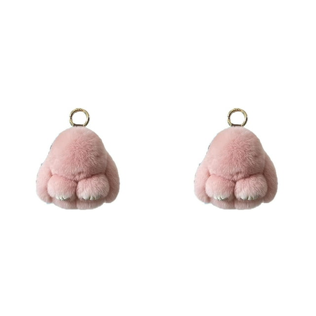(2-Pack) Rinsvye Keychain Bunny Lu Ring Wrist Holder Keychain Cute Bunny Keychain Key Rings Bracelet Bunny Keychain Pl Ush
