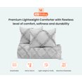 thumbnail image 3 of SGI California King Diamond Ruffle Comforter Set Microfiber 3 Piece Light Gray, 3 of 5