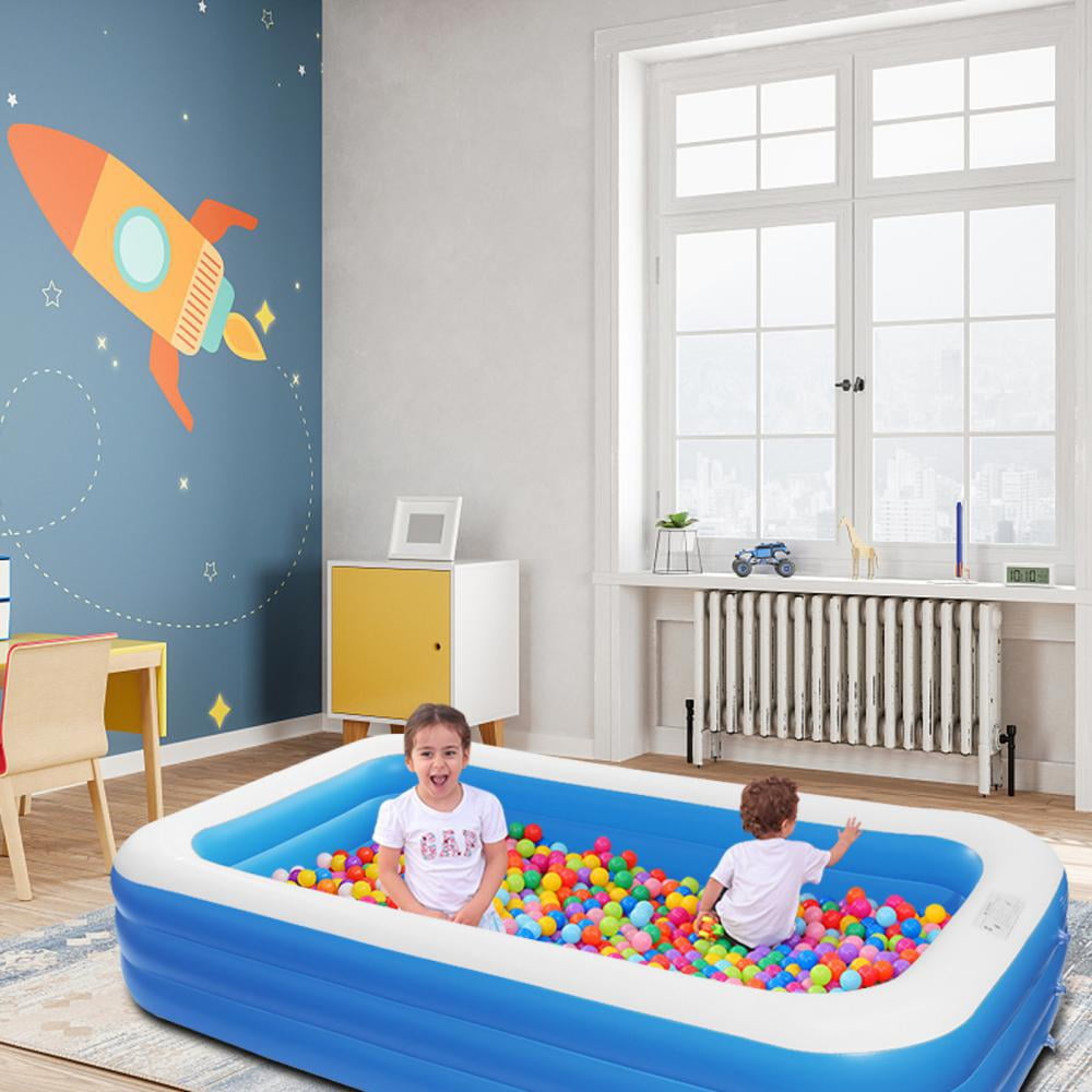 Inflatable Paddling Pool Swim Centre Family Lounge Pool Anti-Exposure Anti-Crack Round Family Water Park Pool Water Fun Beach Party Portable Swimming Pool for Children Adults