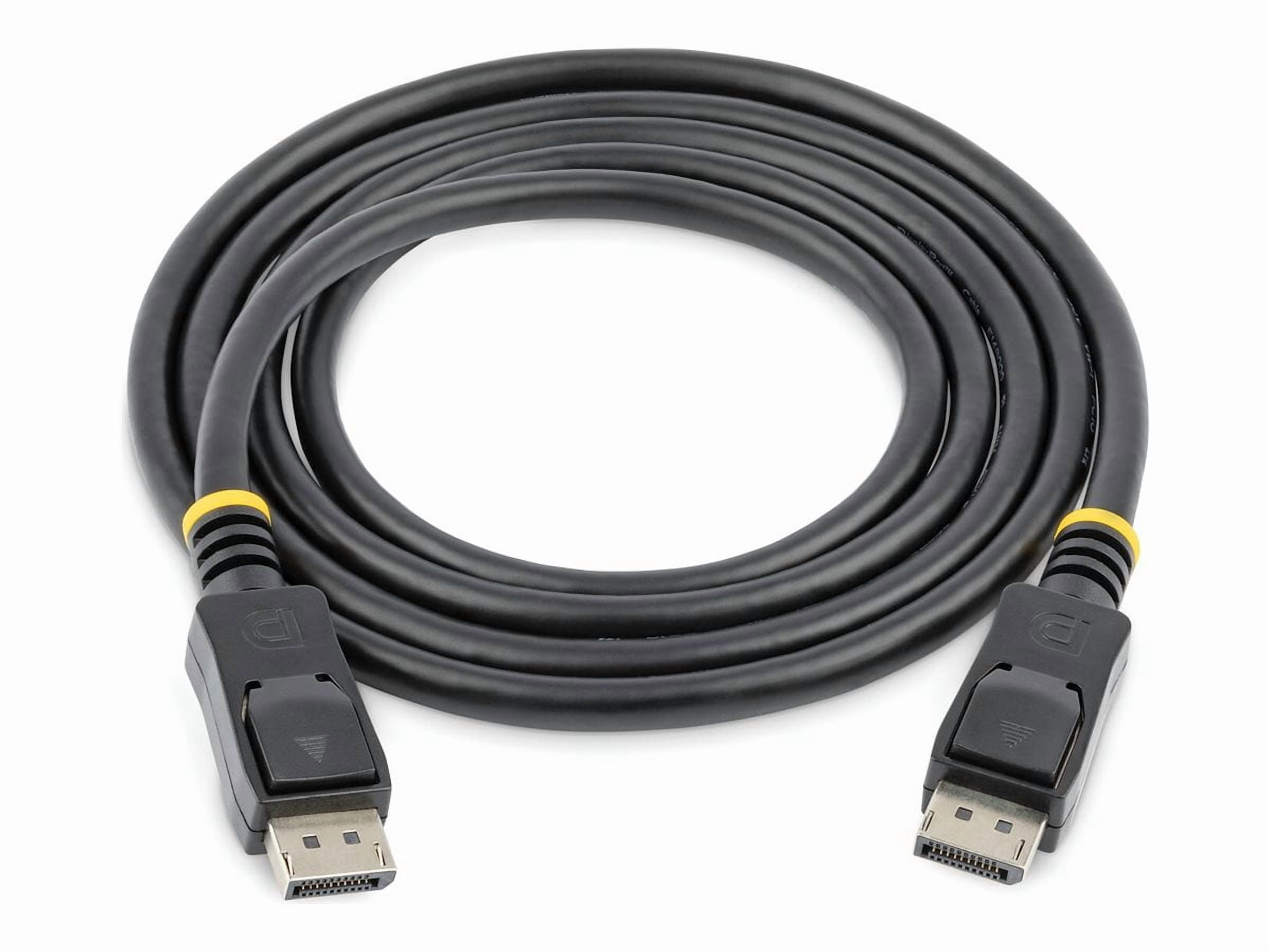 Startech 1 ft Short DisplayPort 1.2 Cable with Latches M/M - DisplayPort 4k - DisplayPort Male Digital Audio/Video - DisplayPort Male Digital Audio/Video - 1ft - Black
