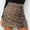 Beige, variant on Herrnalise Women's Casual Mini Skater Skirt Women Fashion Sweet Solid Color High Waist Fold Tightness Frenulum Short Skirt