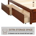 thumbnail image 2 of Bellemave Twin Bed Frame with 2 Storage Drawers, Wood Platform Beds with Headboard, Modern Storage Bed for Bedroom(Walnut), 2 of 9