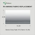 thumbnail image 7 of Dulepax RV Awning Fabric Replacement-15'(14'2" Fabric) Heavy Duty 16 oz Waterproof Vinyl Fabric Universal Camper Awning for All Trailer Awning Brands,Gradient Gray, 7 of 7