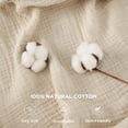 thumbnail image 3 of Manta Bedsure, 100% algodón, muselina, tamaño Twin XL, color beige, 3 of 6