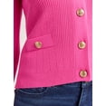 thumbnail image 4 of Sofia Jeans Women's and Women's Plus Ribbed Button Cardigan, Lightweight, Size XS-4X, 4 of 5