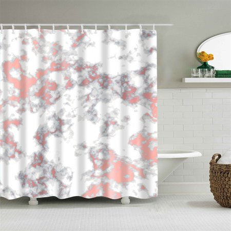 Shower Curtain Set With Hooks Marble Pink Hazy Cracked Bathroom Decor Waterproof Polyester Fabric Bathroom Accessories Bath Curtain Pink Gray Walmart Canada