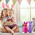 thumbnail image 3 of Easter Decorations-9.8'' Easter Flocked Bunnies Figurine with Bow Tie,Easter Flocked Bunnies,Flocking Rabbit Tabletop Ornament,Spring Table Centerpieces Indoor Decor,Bunnies Decoration for Home Party, 3 of 7