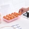 thumbnail image 4 of 15 Grid Egg Storage Box Egg Storage Refrigerator Storage Containers with Lid Fresh Keeping Boxes Household Eggs Holder for Kitchen Pink, 4 of 9