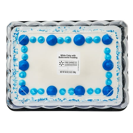 Freshness Guaranteed White Cake With Buttrcreme Frosting 1 4