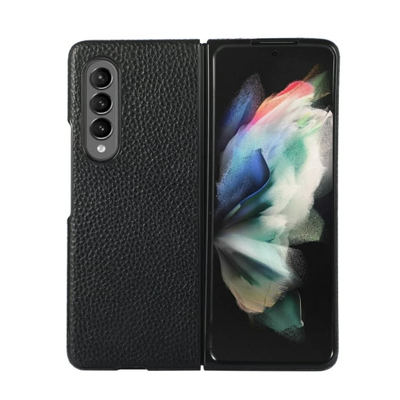 Slim PU Leather Case for Samsung Galaxy Z Fold4 5G 2022, Dteck Scratch Proof Flip Folio Premium Lightweight Shockproof Cover for Galaxy Z Fold 4 (7.6 inch), Black