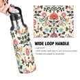 thumbnail image 4 of Yayeee 20oz Insulated Water Bottle Double Wall Stainless Steel with Flip Straw Lid, Beige Red Floral, 4 of 7