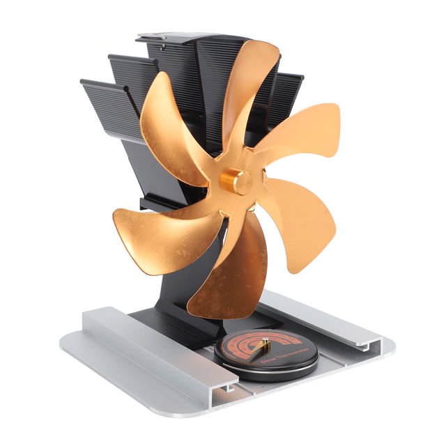 Ventilador de estufa de calor ventilador de estufa de aleación de aluminio con termómetro para el hogar ANGGREK Otros