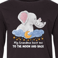 thumbnail image 4 of Inktastic My Grandma Loves me to the Moon and Back Elephant Family Long Sleeve Youth T-Shirt, 4 of 5