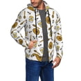 thumbnail image 2 of Wukai Honey Print Men's Zip-Up Hoodie,Fleece Full-Zip Hoodie for Men, Hooded Sweatshirt-Medium, 2 of 5