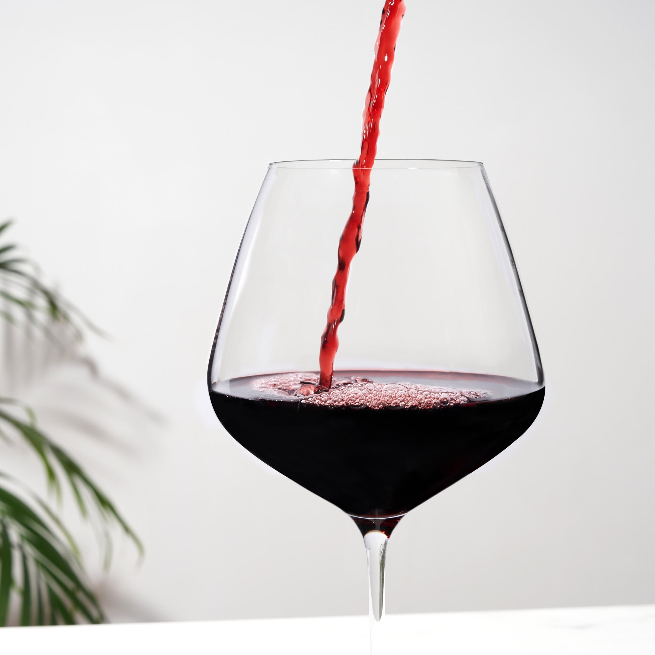 Viski Inez Burgundy Red Wine Glasses, Party, Wedding Gifts, 31 oz, Set of 4