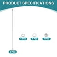 thumbnail image 3 of Uxcell 2 Pcs M6x400mm Vis à Double Extrémité Filetée avec Écrous et Rondelles, 3 of 6