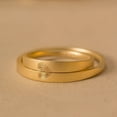 thumbnail image 2 of Couples Fingerprint Love Ring Gold Tone Alloy Promise Anniversary His And Hers Matching Jewelry Quality Classy, 2 of 5
