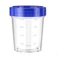 thumbnail image 3 of Clear 9oz Twist cap Salad Dressing Containers, Airtight Leakproof Condiment Cups with Blue Screw Lids, Reusable & Stackable Containers for Dips, Dressings, Snacks, and Meal Prep, 3 of 9