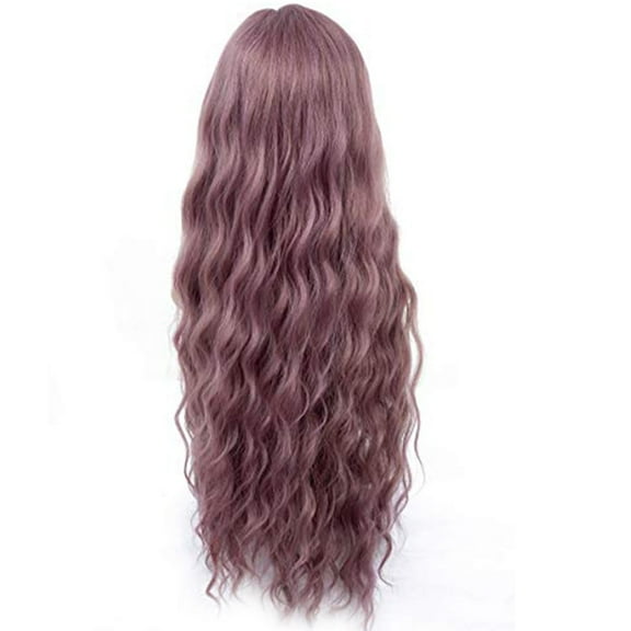 Women's Fashion Wig Purple Synthetic Hair Long Wigs Wave straig Wig