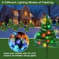 thumbnail image 4 of Qoosea Christmas Decorations Outdoor, 4 pack Solar Christmas Tree with 80pcs Multi-Color C6 Snowflake Led Lights, 8 Lighting Modes Waterproof Pathway Lights for Outside Garden Yard Patio, 4 of 7