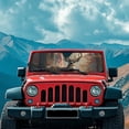 thumbnail image 3 of Uorisanigo Windshield Sun Shade for 2018-2024 2025 Jeep Wrangler JL / 2020-2024 Jeep Gladiator JT - Forest Deer Print Windshield Cover Sunshade Foldable Front Window Sunshade Block UV Rays, 3 of 7