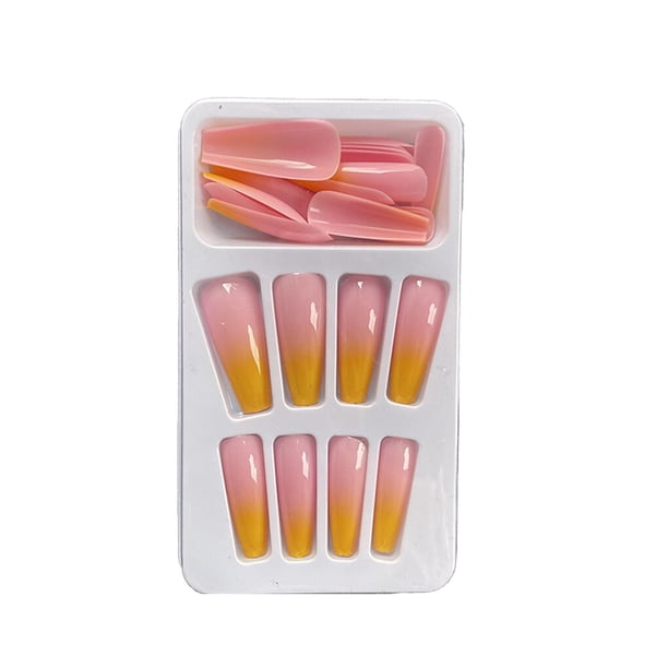Seitruly 1 Juego de prensa de punta francesa en las uñas, brillo degradado, puntas extralargas, calcomanías desmontables, Kit de manicura de salón de Type3 NO3 Seitruly CE011628-18