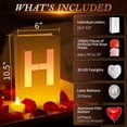 thumbnail image 2 of Kit de decoración Peledic con letras iluminadas con texto en inglés «I Love You», 2 of 6