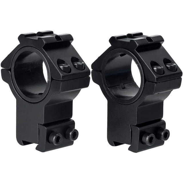 Anillos de montaje para alcance de 1" de perfil alto - Adaptador de montaje para alcance de 30 mm/25,4 mm Riel Picatinny (11 mm)